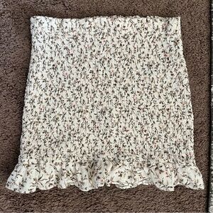 Abercrombie and Fitch Floral Mini Skirt XL Stretch Ruffle Dainty Ditsy